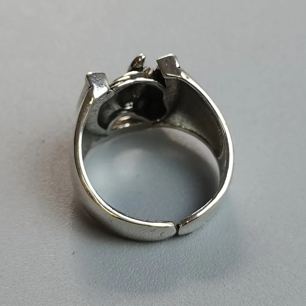 Second-hand women's classic vintage silver ring - Picture 4 of 5
